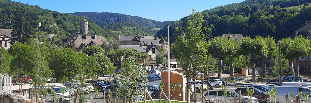 Commune de La Canourgue - vue aérienne