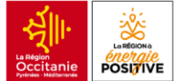 Logo "la région Occitanie" & "La région à énergie positive"